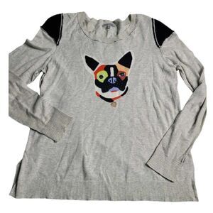 3219 Lisa Todd Frenchie French Bulldog Crewneck Top Large‎